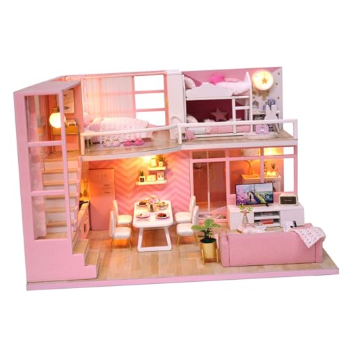 TOYANDONA DIY Miniatur Haus Bausatz aus Holz Kreatives Kleines Puppenhaus Modell Handgefertigtes Miniatur DIY Haus für Familien und Freunde Bastelspielzeug für Erwachsene TOYANDONA DIY Miniatur Haus Bausatz aus Holz Kreatives Kleines Puppenhaus Modell Handgefertigtes Miniatur DIY Haus für Familien und Freunde Bastelspielzeug für Erwachsene von TOYANDONA