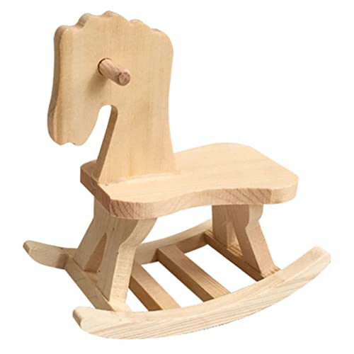 TOYANDONA Kinder Holzpuzzle 3D Schaukelpferd zum Bemalen DIY Holz Schaukelpferd Dekofigur Kinder Bastelset Jungen M?dchen Lernspielzeug Handwerk Spielzeug Kindergarten Schulobjekt von TOYANDONA