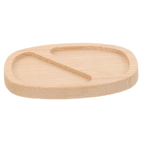 TOYANDONA Desserttablett aus Bambus Miniatur-Esstablett Mini-Essenstablett Miniature food holzmodelle Servierutensilien Besteck kleine Teller Dekor Mini-Haustablett-Dekorationen Baby Platte von TOYANDONA