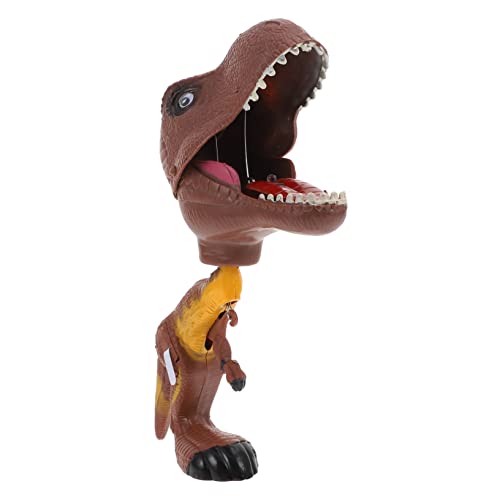 TOYANDONA Dinosaurier-Handclip interaktives handpuppe Dino Lustiges für Educational Toys Geschichte erzählende Marionette Interaktives Eltern-Kind- Brown von TOYANDONA