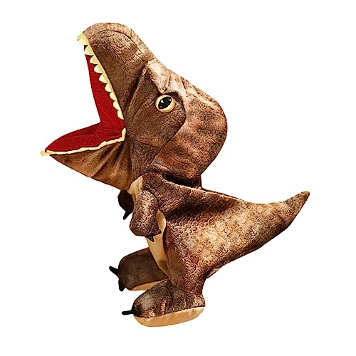 TOYANDONA Dinosaurier-Handpuppe Handpuppen Geschichte sprechende Handpuppe interaktives Spielzeug kinderspielzeug Fantasie Spielzeug Educational Toys Handpuppe als Rollenspiel Plüsch Brown von TOYANDONA