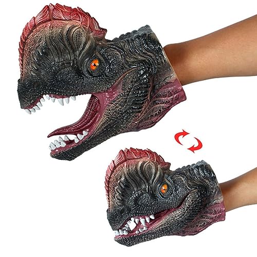 TOYANDONA Dinosaurier Handpuppen Handschuh Tyrannosaurus Rex Kopf Puppen Für Realistische Tierhandpuppen Für Rollenspiele Und Kreative Lernspiele von TOYANDONA