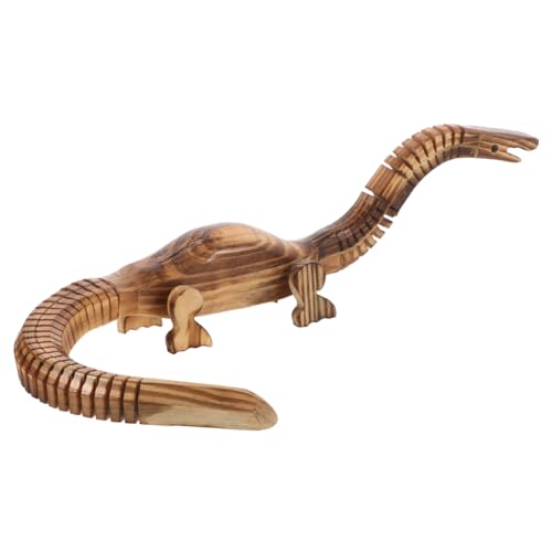 TOYANDONA Dinosaurier-Modell Dinosaurier-Handwerk Tierornament Aus Holz Dinosaurierspielzeug Für Jungen Dinosaurier-Figuren-modellbausatz Spielzeug-Dinosaurier Tierstatue Hölzern Light Brown von TOYANDONA