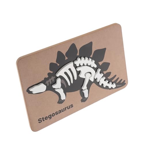 TOYANDONA Dinosaurier-fossilien-Puzzle Stem-Dinosaurier-puzzlespielzeug Dinosaurierskelette Für Kinder Unfertiger Dinosaurier Aus Holz Holzpuzzle 3D-Puzzle-Spielzeug Hölzern Black von TOYANDONA