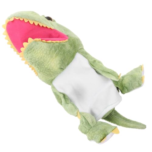 TOYANDONA Dinosaurier-handpuppe Tyrannosaurus Rex Tierische Fingerpuppen Geschichtenerzählende Handpuppen Geschichten Erzählendes Tierspielzeug Marionetten Puppen Kopf Handpuppe Plüsch Green von TOYANDONA