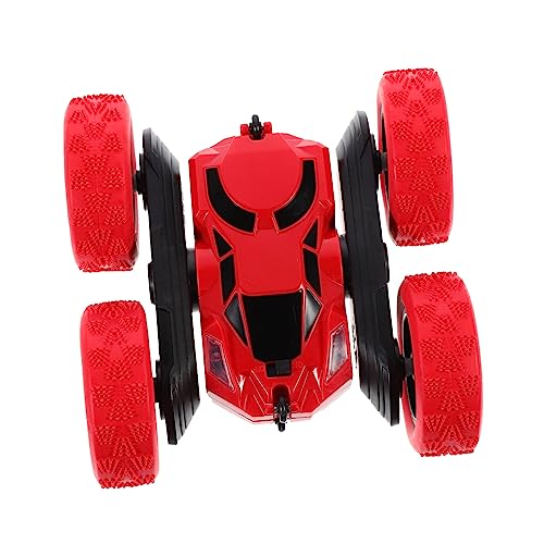 TOYANDONA Doppelseitiges Stuntauto Rc-Stunt-Auto Offroad-Modell 360° Dreht Fahrzeuge Um Doppelseitige Flips Fahrzeuge Kinderauto Doppelseitiger Stunt Offroad- Rot Plastik von TOYANDONA