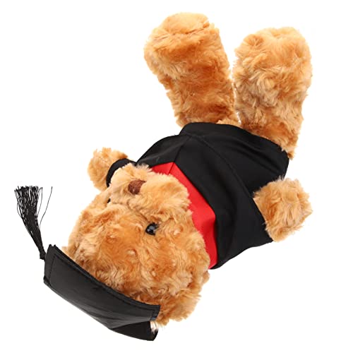 TOYANDONA Dr. Bärenpuppe Bär Puppe Studentenabschlussgeschenk Bärenpuppe tragen Puppe Kuscheltiere doktor bär ausgestopfte Puppe bequemes Stofftier kurzer Plüsch von TOYANDONA