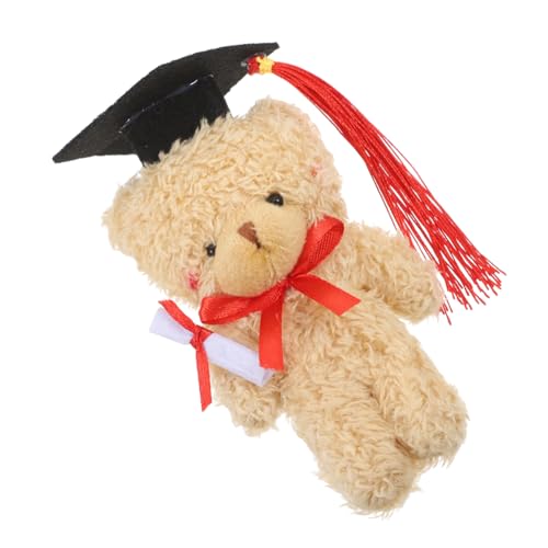 TOYANDONA Dr. Bärenpuppe Studenten plüschbär Plüsch Bär Stofftierbärenpuppen Plüschtierpuppen Mini-Abschlussbär Graduierung Blumenstrauß Bären Plüschtierbären PP Baumwolle Brown von TOYANDONA