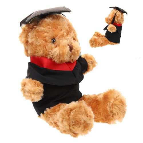 TOYANDONA Dr. Bärenpuppe gefüllte Bärenplüschpuppe Abschluss gefüllter Plüschbär Kinderpuppenspielzeug tragen Puppe bequemes Stofftier Graduierung Plüsch Bärenpuppe PP Baumwolle von TOYANDONA