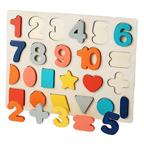 TOYANDONA Dreidimensionales Puzzle Zahlenlernspielzeug Für Kinder Würfel-rätsel Gehirnspielzeug Mathe-lernrätsel Kinder Nummerieren Holzklötze Form-lernspielzeug Holzperlen Hölzern Colorful von TOYANDONA