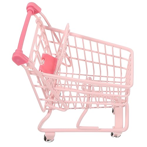 TOYANDONA Einkaufswagen Spielzeugladen Mini Wohnaccessoires Karren Spiel Lebensmittelwagen Miniatur Supermarktwagen Einkaufstrolley Faltbarer Wagen Aufbewahrung Für Kleine Kleinigkeiten von TOYANDONA