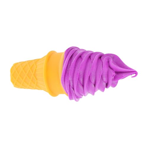 TOYANDONA Eismodell Realistisches Künstliches Kuchenmodell Requisiten Für Eiscreme-displays EIS Essen Spielzeug Lebensechtes EIS Dessert-simulationsmodell Eistütenform PVC Violett von TOYANDONA