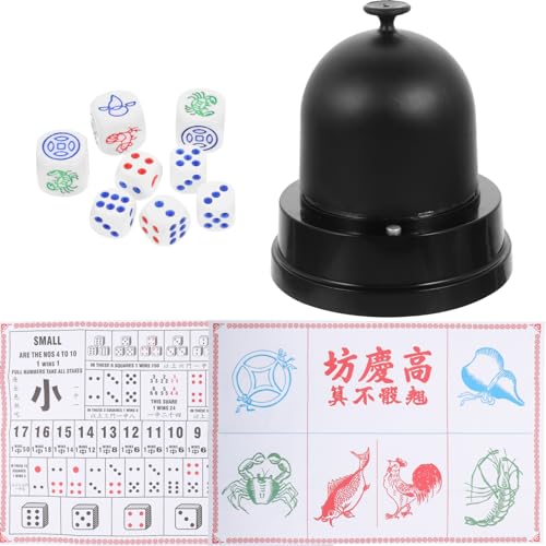 TOYANDONA Electric Dice Cup Container Schüttler Würfel Roller Cup Set Chinesisches Würfelspiel Mit Fish Shrimp Crab Bar Craps Für Ktv Pub Bar Party Game Entertainment von TOYANDONA