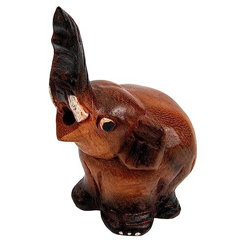 TOYANDONA Elefantenbaby Klingendes Spielzeug Kinderspielzeug Elefantenförmiges Kunsthandwerk Reichtum Elefant Figur Elefantenförmiges Dekor Reichtum Elefantenstatue Autospielzeug Holz von TOYANDONA