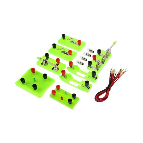 TOYANDONA Elektrischer Experimentiersatz Experimentierkasten Magnetismus Lernset für Stromkreise Physik experimente Elektrotechnik Lernset Stamm Physik-Kit Stromkreis-Kit für Kinder Metall von TOYANDONA