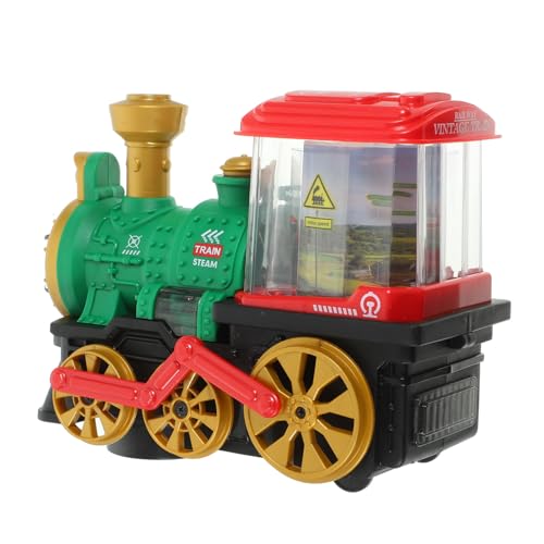 TOYANDONA Elektrischer Zugspielzeug Für Mit Rotierender Rauchlampe Beweglicher Dampfzug Für Eisenbahn Ideal Für Kleinkinder Und Vorschulkinder Fördert Kreativität Und Motorik von TOYANDONA