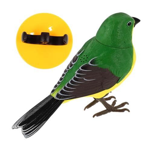 TOYANDONA Vogelspielzeug Zwitschernde Geräusche Elektrischer Singvogel Ornament Vogelform Vogelhandwerk Schmuck Vogeldekore Für Jungen Und Mädchen von TOYANDONA