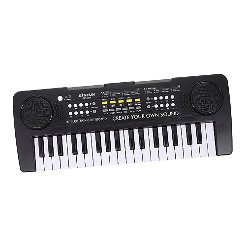 TOYANDONA Elektronische Orgel Für Kinder Klavierspielzeug Lernen Mikrofon Spielzeug Musikalisches Spielzeug Für Kinder Mini-Spielzeug Mini-Tastatur Mini-klaviertastatur Plastik Black von TOYANDONA