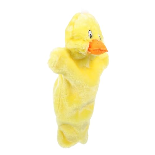 TOYANDONA Entenpuppe Kindergarten Handpuppe zum Geschichtenerzählen Tier-Handpuppe Handpuppe für Geschichte erzählende Marionette PP Baumwolle Yellow von TOYANDONA