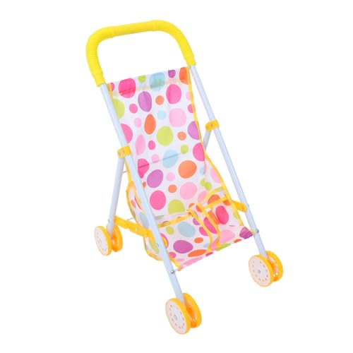 TOYANDONA Faltbarer Puppenbuggy Für Babypuppen Kinderwagen Mit Stabilem Rahmen Und Doppelrädern Puppenzubehör Für Kreative Rollenspiele Ideal Für Puppenmamas Und Kleine Entdecker von TOYANDONA