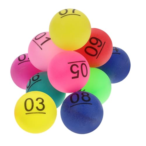 TOYANDONA Farbige Zahlenbälle Bingobälle Mit Käfig Tombola Bälle Zahlen Bingo Käfig Lotterieballmaschine Bingo Zahlenbälle Lotteriespiel Nummerierte Bälle Lotteriebälle Pp von TOYANDONA