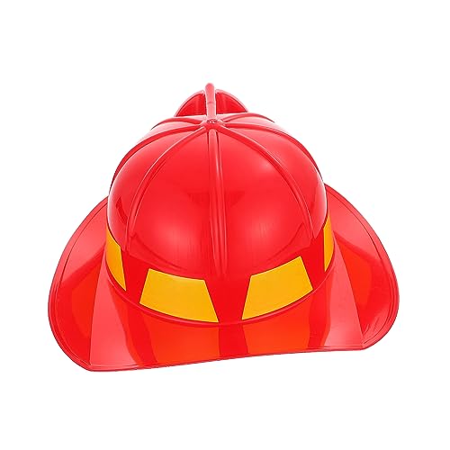 TOYANDONA Feuerhut Partygeschenke Für Jungen Als Feuerwehrmann Cosplay-helm Bauhut Helm Des Feuerwehrchefs Feuerwehrmütze Für Kinder Feuerwehr Hut Kostüm Feuerhüte Für Kinder Rot Plastik von TOYANDONA