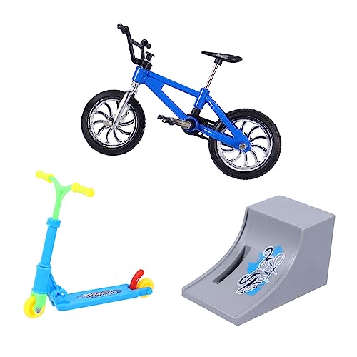 TOYANDONA Finger Skateboard Set Für Mini Finger Faltbare Scooter Und Bike Pädagogisches Brettspiel Für Freizeit Und Spaß Fingerboard Mit Zubehör von TOYANDONA