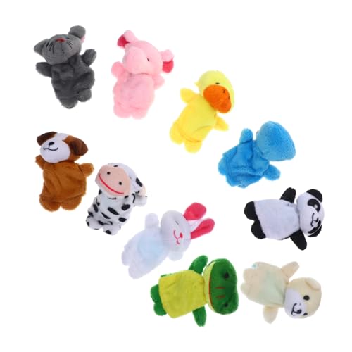 TOYANDONA Fingerpuppen Set Niedliche Cartoon Tier Puppen Für Kleinkinder Stoff Fingerpuppen Zum Geschichtenerzählen Und Interaktives Für Ab 1 Jahr von TOYANDONA