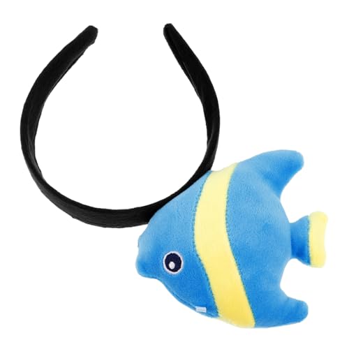 TOYANDONA Fisch-stirnband Stirnband Für Partys Cartoon-fisch-haarband Halloween-stirnband Für Kinder Fischstirnband Für Fotos Tropisches Fischzubehör Süßes Tier-stirnband Plüsch Blue von TOYANDONA