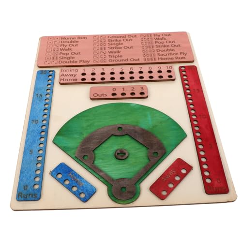 TOYANDONA Flipper-Spielbrett lustiges Brettspiel Brettspiele aus Holz Brettspiel aus Holz lustige Spielbretter Partyzubehör Baseball-Brettspiel hölzern von TOYANDONA