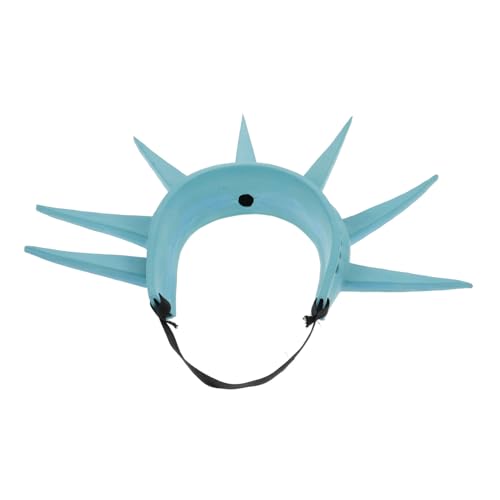 TOYANDONA Freiheitsstatue Verkleiden Kostüm Der Freiheitsstatue Fackel Der Freiheitsstatue Vampir-Frauen-Accessoires Stachelige Stirnbänder Freiheitsstatue Kostüm Damen Sky-Blue Vinyl von TOYANDONA