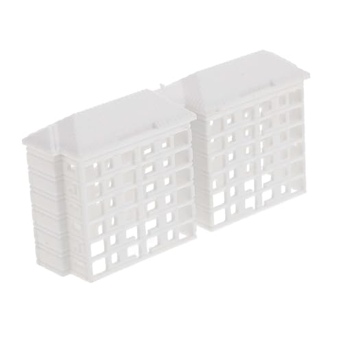 TOYANDONA Gebäudemodell Architekturmodell Hochhausmodell Architekturornament Modellbau Zubehör Miniatur-Pagodenstatuen Bausteine ​​Bauen Mini-Gebäude Landschaftszubehör Plastik Weiß von TOYANDONA