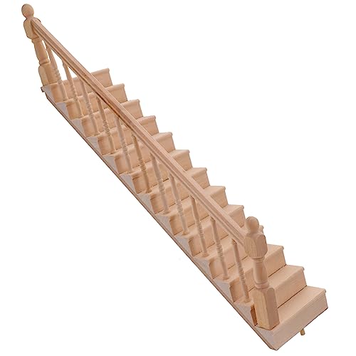 TOYANDONA Geländer Treppen Puppenhaus- Handläufe Für Puppenhaustreppen Babygitter Für Treppen Tor Miniatur Spielzeugtreppe Treppengeländer Treppenstufen Abziehen Und Aufkleben Hölzern von TOYANDONA