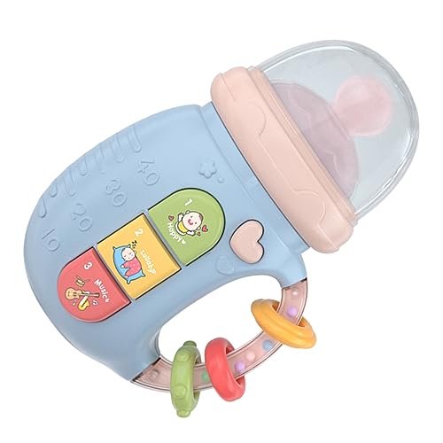 TOYANDONA Geschichte Maschine Kleinkind Säuglingsrasseln Shaker Puzzle-Spielzeug interaktives Spielzeug leuchtspielzeug Babyflasche Musikspielzeug interaktives Lernspielzeug Plastik Blue von TOYANDONA