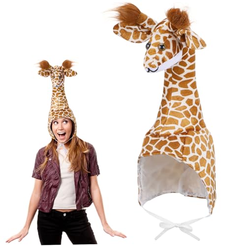 TOYANDONA Giraffe Plüsch Figur Zappeln Performance-hut Für Tiermütze Ornament Kostüme Kostüm Süß Kuscheltiere Stickig Tierische Leistungsobergrenze Kindermütze Auto von TOYANDONA