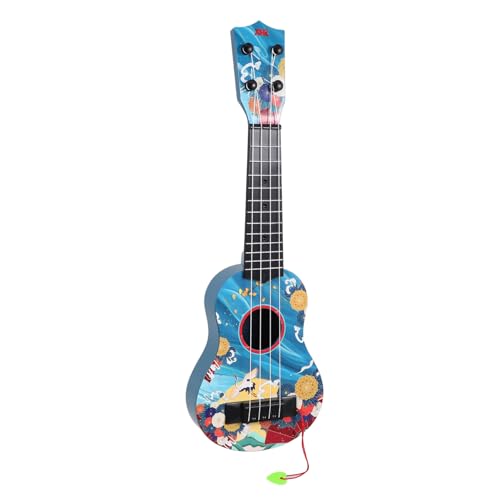 TOYANDONA Gitarrenspielzeug Für Kinder Tier-Ukulele-Spielzeug Ukulele Gitarre Für Kinder Ukulele-Modell Gitarre Für Kinder Im Alter Von 5-9 Jahren Kleine Gitarre -Gitarre Blue Abs von TOYANDONA