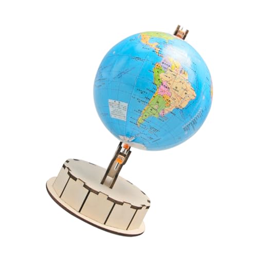 TOYANDONA Globe-Lehrmittel spielsachen erdanker Modelle Erdkugel-Set zum Selbermachen Kinder-DIY-Erdkugel Wissenschaftlicher DIY-Erdkugel-Bausatz Erdkugel-Montageprojekt Holz Colorful von TOYANDONA