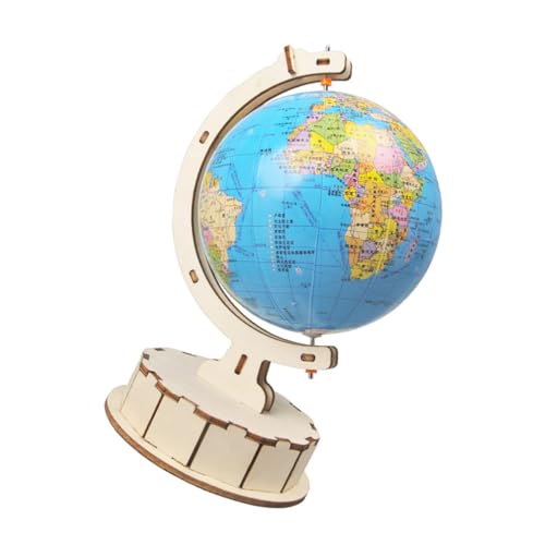 TOYANDONA Globe-lehrmittel Karte Bildungsglobus -ausmalmodell Interaktiver Pädagogischer Unbemalter Weltkarte Kleiner DIY Politische Karte Erdanker Holz Colorful von TOYANDONA