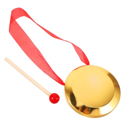 TOYANDONA Gong Für Kinder Mini Kinder Musikinstrumente Kupfer Becken Gong Kupfer Hand Gong Musical Gong Instrument 12cm von TOYANDONA