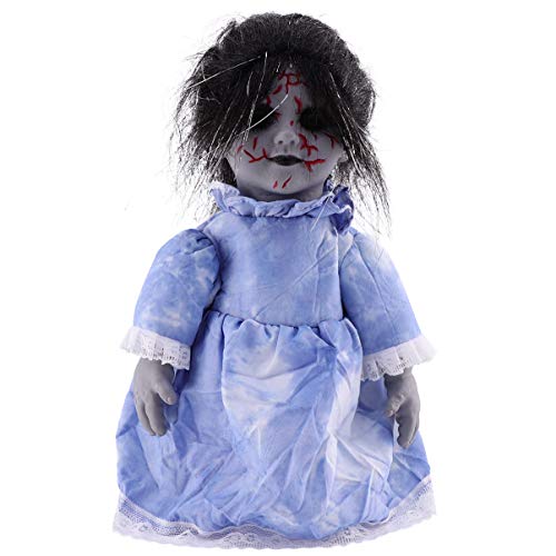 TOYANDONA Gruselige Halloween- Puppen Leuchtende Puppe Gruselige Sprachaktivierte Induktions- Walking- Horror- Besessene- Puppe mit Sound Halloween- Requisite für von TOYANDONA