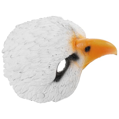 TOYANDONA Halloween-Adler-Kopfmaske Halbes Gesicht Vogelmaske Kostüm Falkenkostüm Weißkopfseeadler-Maske Adler-Maskerade-Maske Für Erwachsene Halloween-Party Cosplay von TOYANDONA