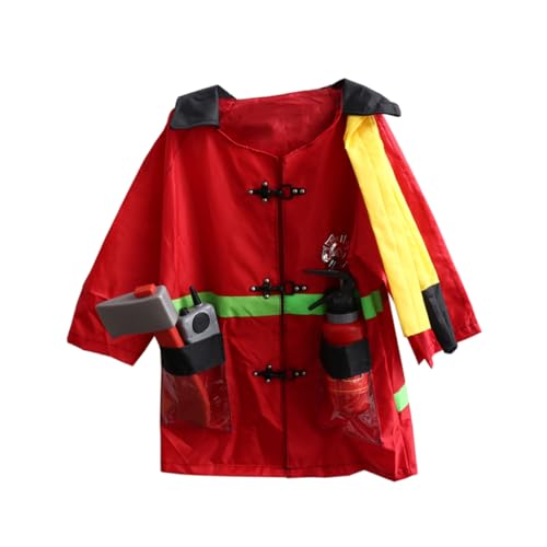 TOYANDONA Halloween Feuerwehr Kostü Lustige Performance Kleidung Für Ideales Partyzubehör Für Halloween Und Feste Feuerwehr Outfit Für Verkleidete Auftritte von TOYANDONA