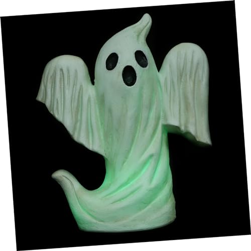 TOYANDONA Halloween Geisterfigur Aus Wetterfestem Material Dekorative Hofgeistfigur Für Garten Und Terrasse Ideal Für Halloween Dekoration Mit Lichterkette Und Kürbis Motiven von TOYANDONA