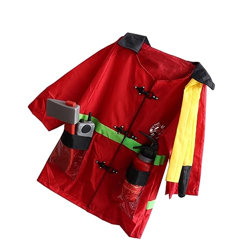 TOYANDONA Halloween Kostü Feuerwehr Outfit Lustige Cosplay Kleidung Für Perfekt Für Halloween Karneval Und Festlichkeiten von TOYANDONA