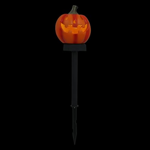 TOYANDONA Halloween-Kürbislaterne Flamme Solarleuchten im Freien Solarlaternen im Freien beleuchtet led ligts led-Light Solarleuchte für den Garten Solar-Außenleuchte Abs Orange von TOYANDONA