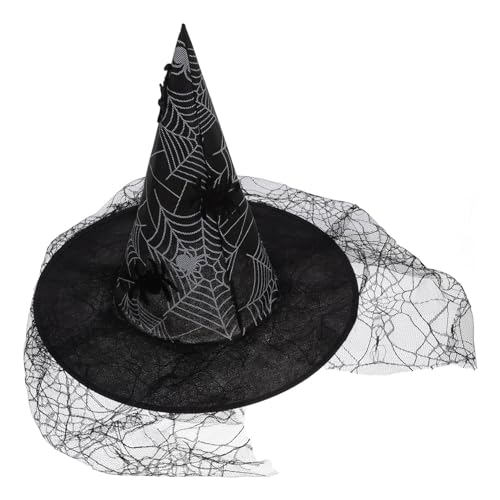 TOYANDONA Halloween-hexenhut Halloween-hängedekorationen Hexenhüte Individueller Hexenhut Halloween Kostüm Hexenhut Hexenkostüm Halloween-hüte Für Neonhut Zaubererhut Black Vliesstoff von TOYANDONA