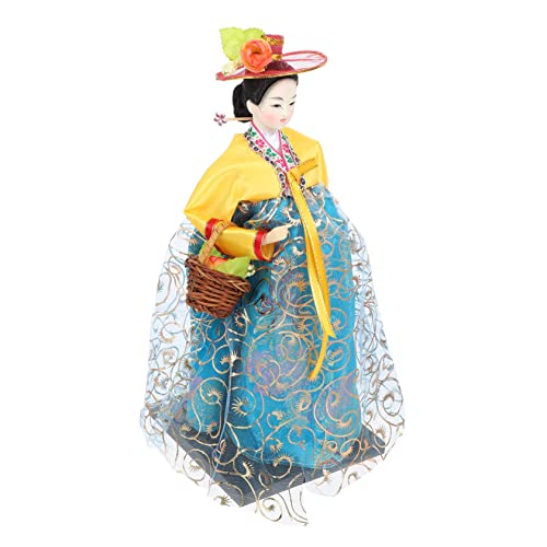 TOYANDONA Handgemachte Puppe Traditionelle Hanbok Puppen Japanische Puppen Koreanische Hanbok Mädchen Puppe Im Koreanischen Stil Koreanische Brautpuppe Koreanisches Kunsthandwerk von TOYANDONA