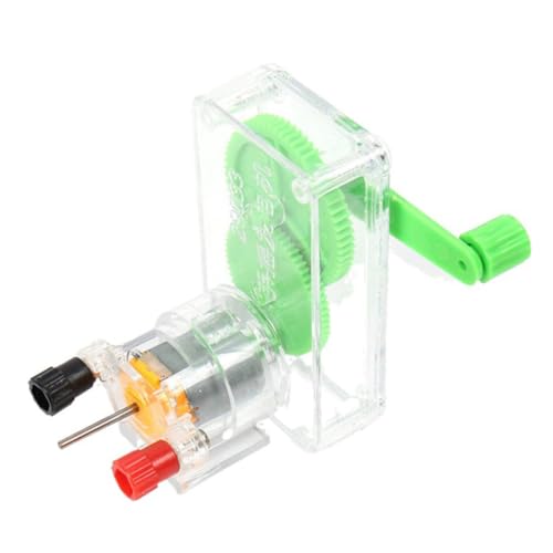 TOYANDONA Handgenerator Turbine Ausrüstung Bausätze Elektrisches Modell Drohne Roboter Bausatz Gadgets Rad Zappeln Mini Physik-Kits Ladegerät Mit Handkurbel Kurbelgenerator Magnet von TOYANDONA