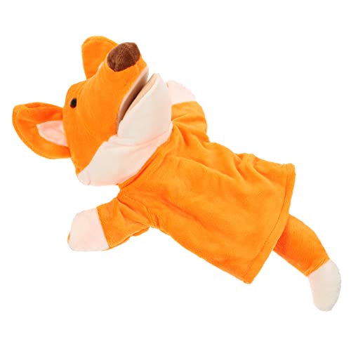 TOYANDONA Handpuppe Früherziehung Dekoratives Handpuppenspielzeug Handpuppe Tierspielzeug Fuchsspielzeug Puppenspielzeug Für Gefülltes Handspielzeug Tierpuppen Plüsch Orange von TOYANDONA