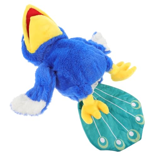 TOYANDONA Handpuppe Pfau Rollenspiel-Fingerpuppe Handpuppenspielzeug Cartoon-Marionette Pfauen-Partygeschenke Puzzle Füllstoff Requisiten Figur Eltern-Kind Plüschtier PP Baumwolle von TOYANDONA